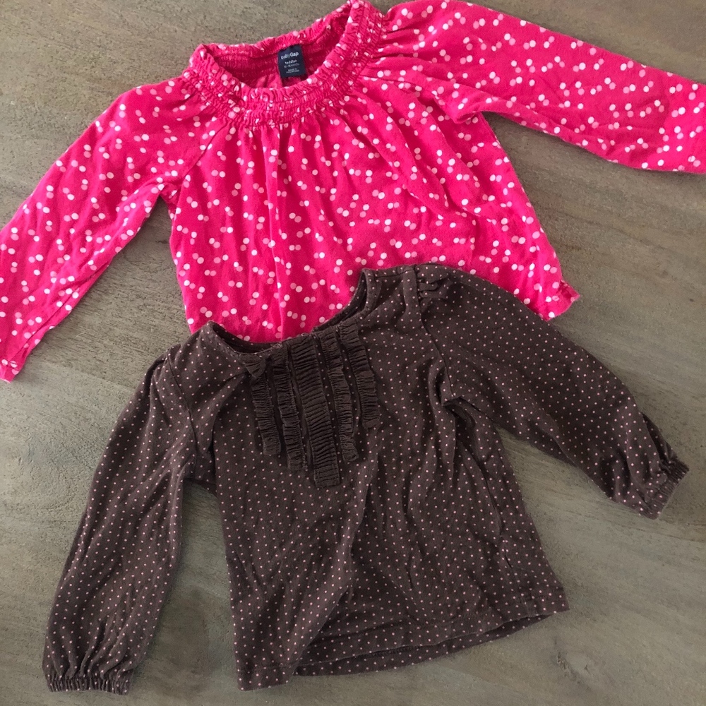 Two Gap Long Sleeve Tops -J3